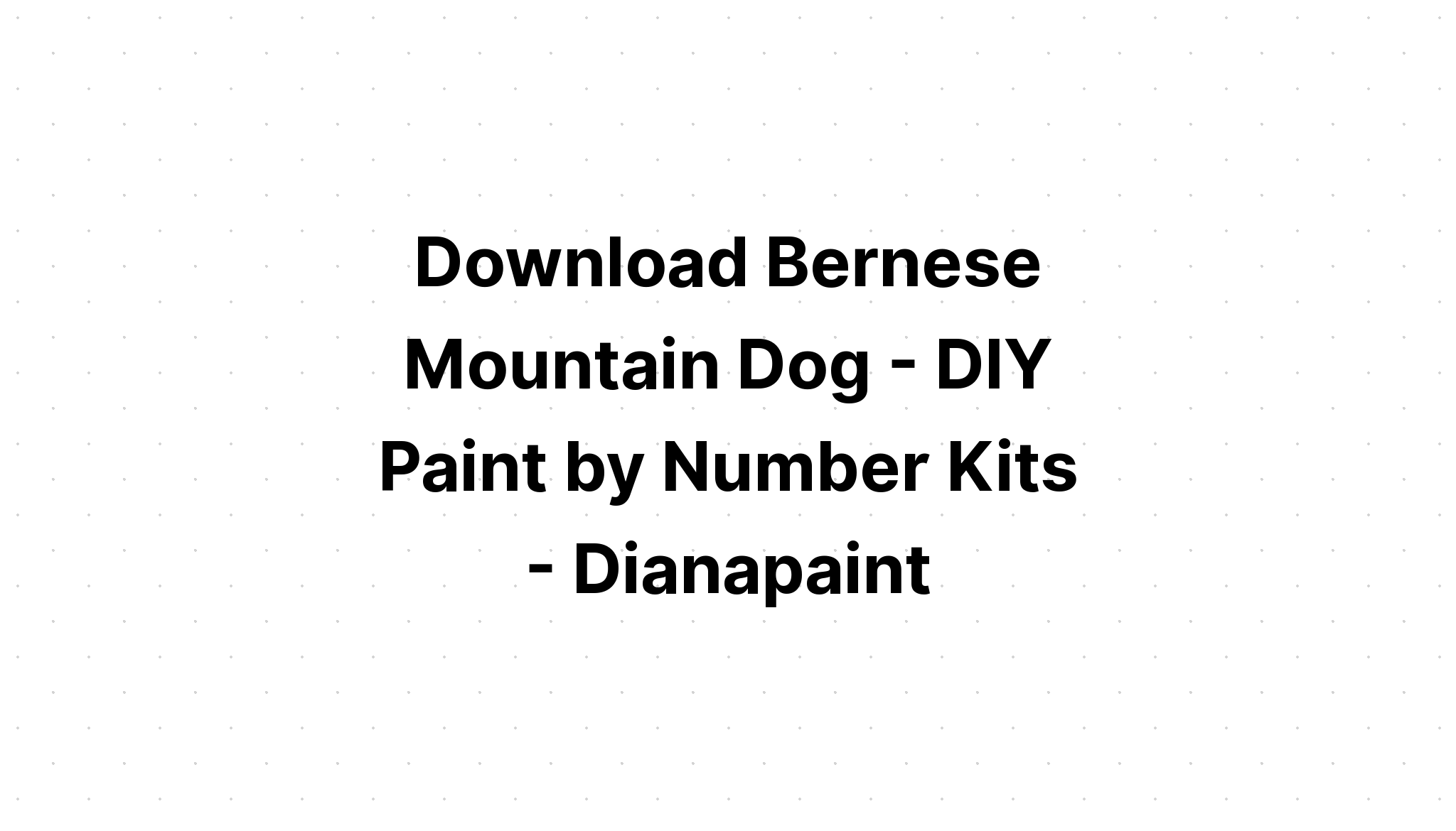 Download Bernese Mountain Dog Mandala SVG File